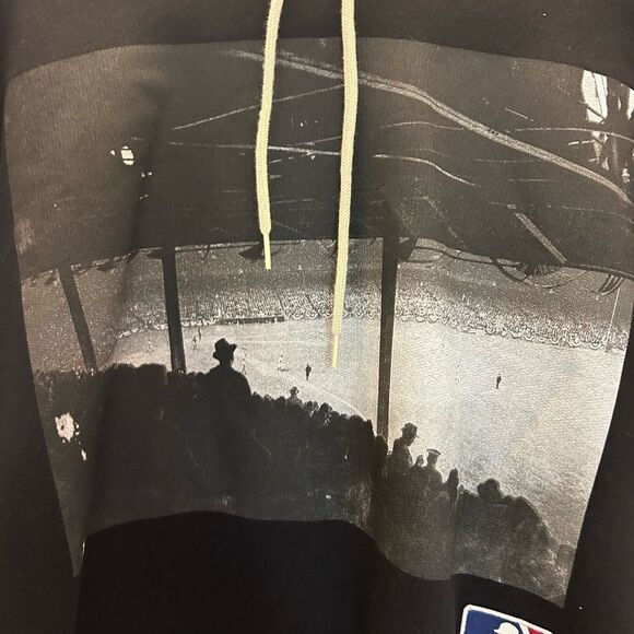 Men's X MLB hooded, cotton sweatshirt size XXL made in Italy, NWT - Picture 6 of 12